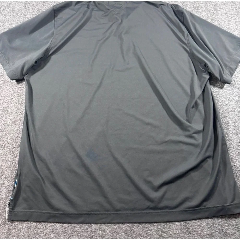 Adidas adiPure Mens XL Golf Polo Shirt Charcoal Grey Quarry Oaks Logo